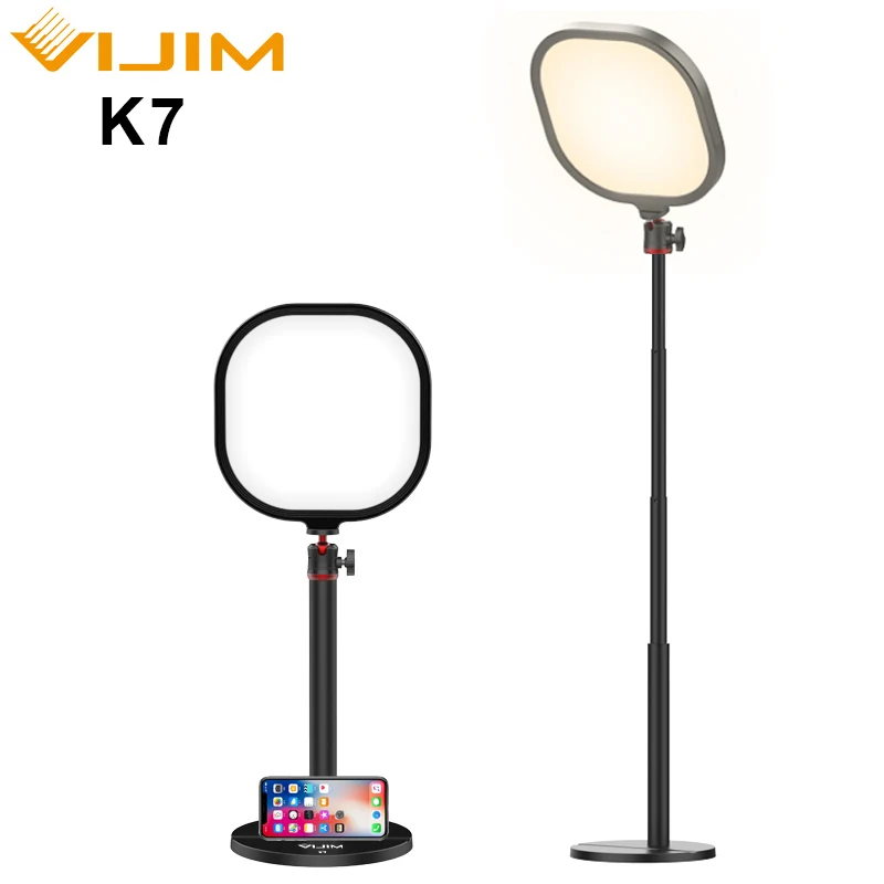 VIJIM K7 светильник для видеосъемки 3200K 5600K панель прямой трансляции лампа