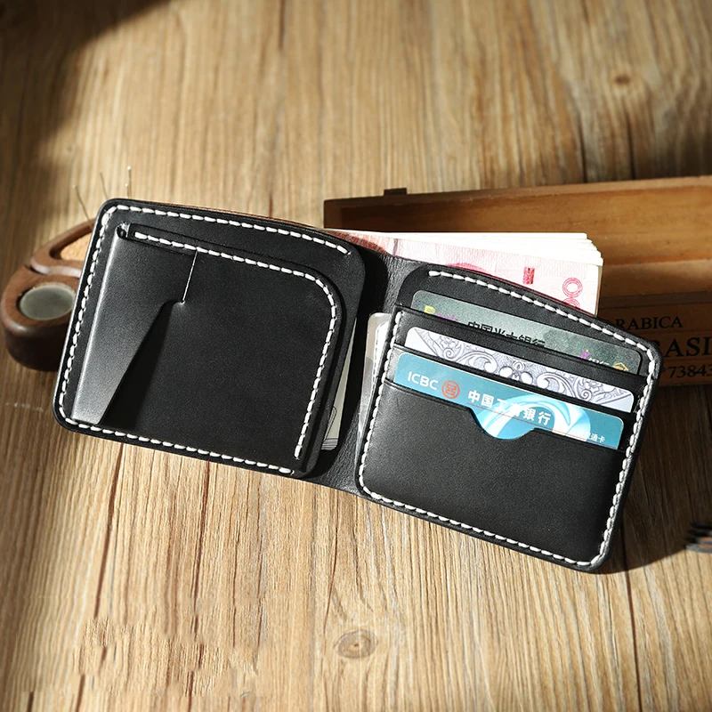 Натуральная коровья кожа оригинальный роскошный мужской кошелек ручной работы