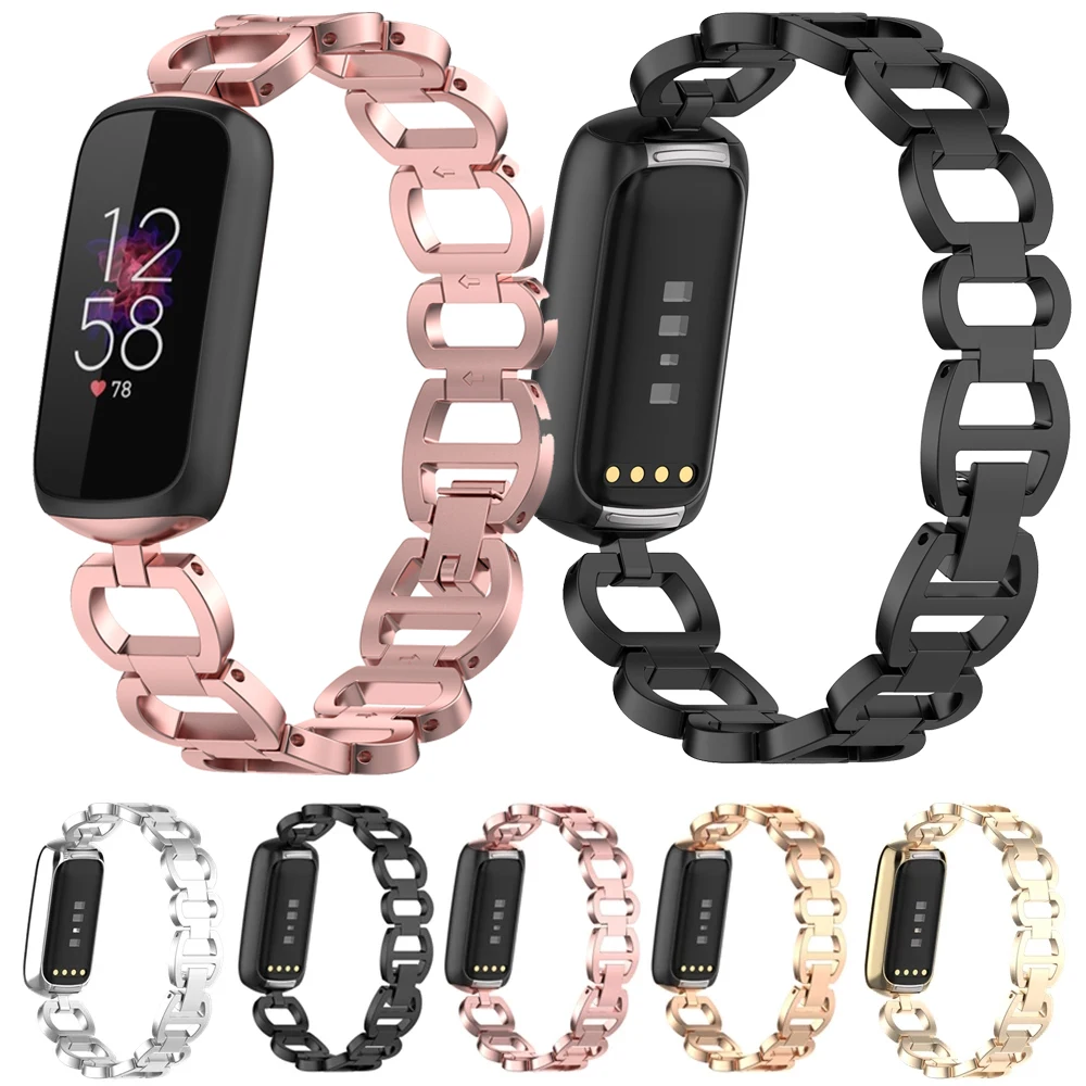 Металлический ремешок для умных часов Fitbit Luxe браслет из нержавеющей стали