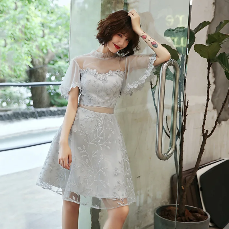 

Hot Sell Sweet Prom Party Dresses Qipao Elegant Bridesmaid Wedding Party Cheongsam Abito Da Sera