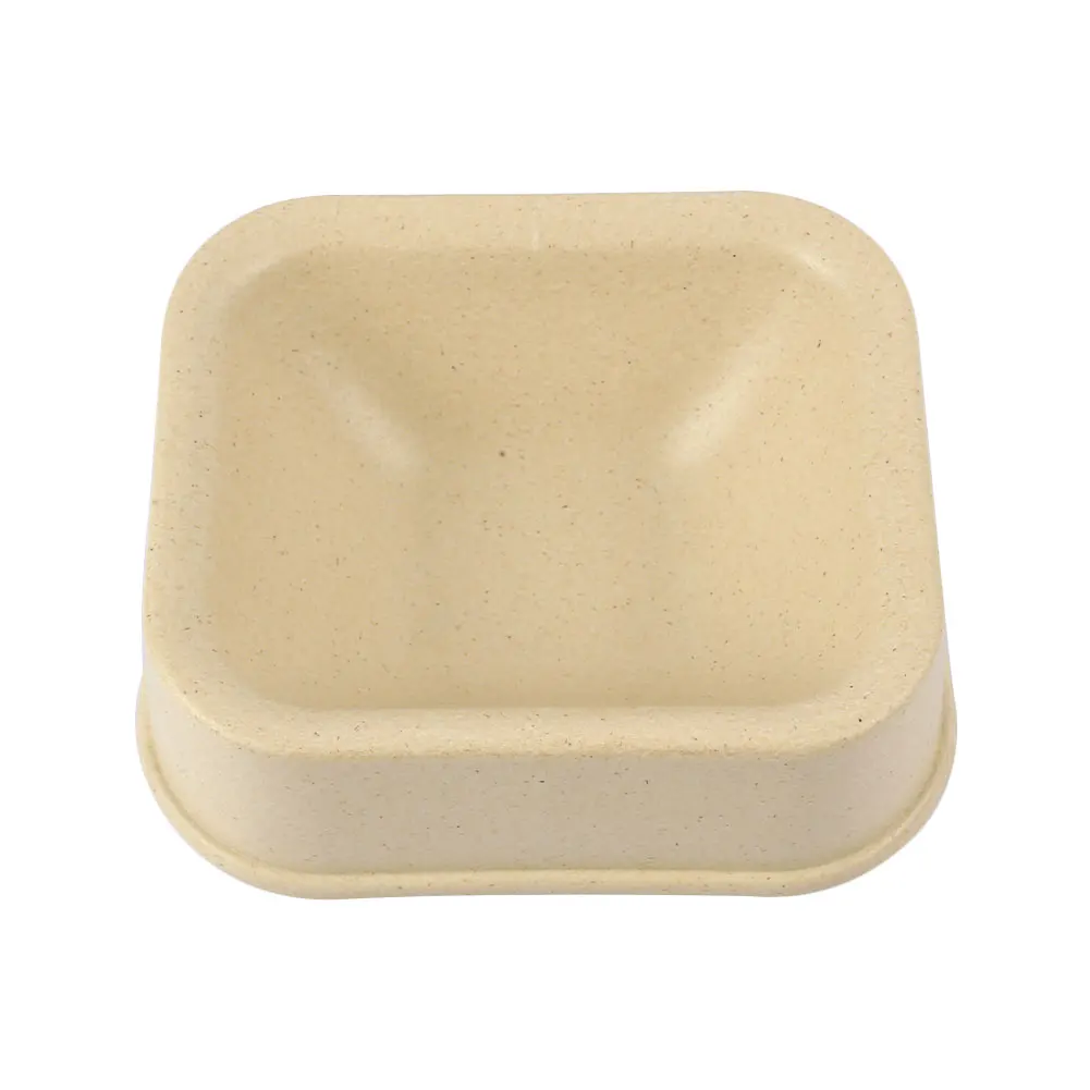 Прочная миска для собаки Бамбуковая случайный цвет безопасность обеденная