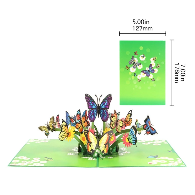 3D выдвижные поздравительные открытки с бабочкой подарок на день матери открытка