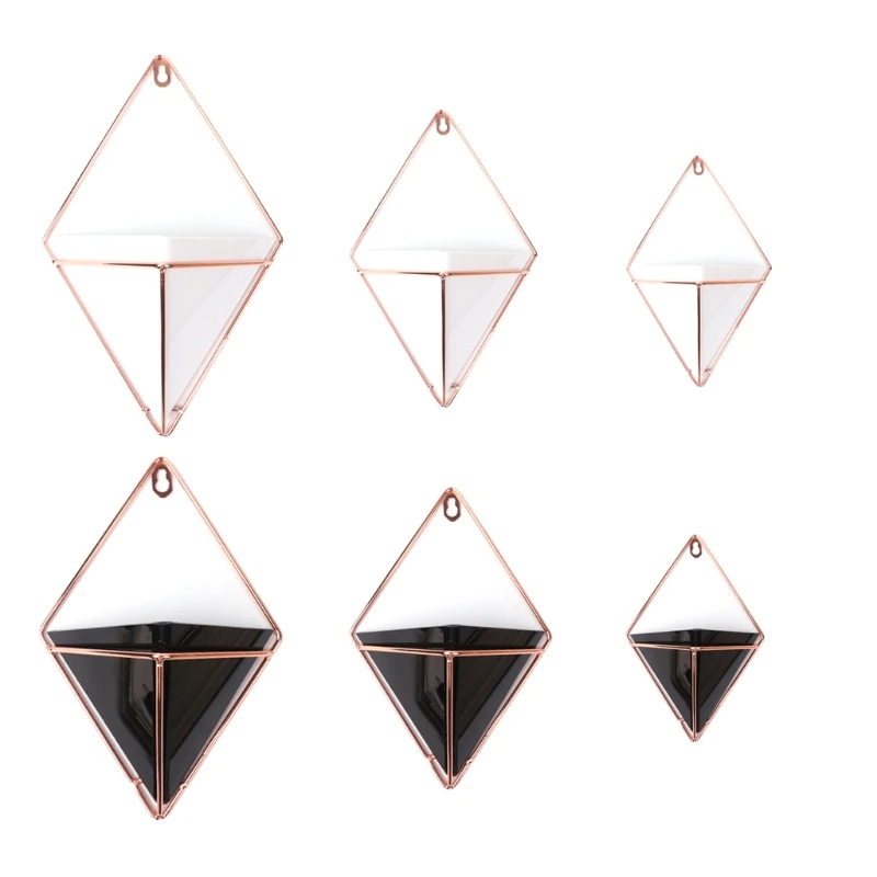 

Geometric Hanging Flower Pots Holder Garden Succulent Plants Decorations A69D