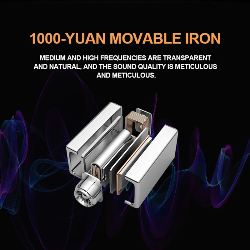 

HIFI Bluetooth headset moving coil six unit Hybrid Technology sports Earphones subwoofer in-ear noise reduction