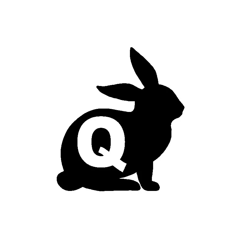 

Interesting Hot Sale Car Sticker Accessories Decal Cartoon Fun Rabbit Q Waterproof Car Window PVC 12cm X 11cm