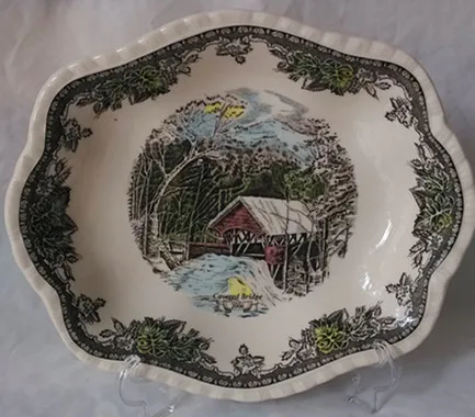 

The Friendly Village Dinner Set Elegant England Style Dinner Ware Ceramic Breakfast Plate Beef Dishes Dessert Dish Soup Bowl