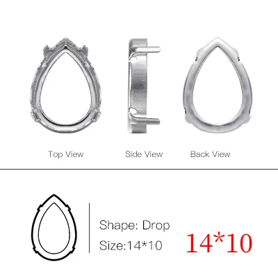 Серебряный металлический коготь для страз YICHUAN