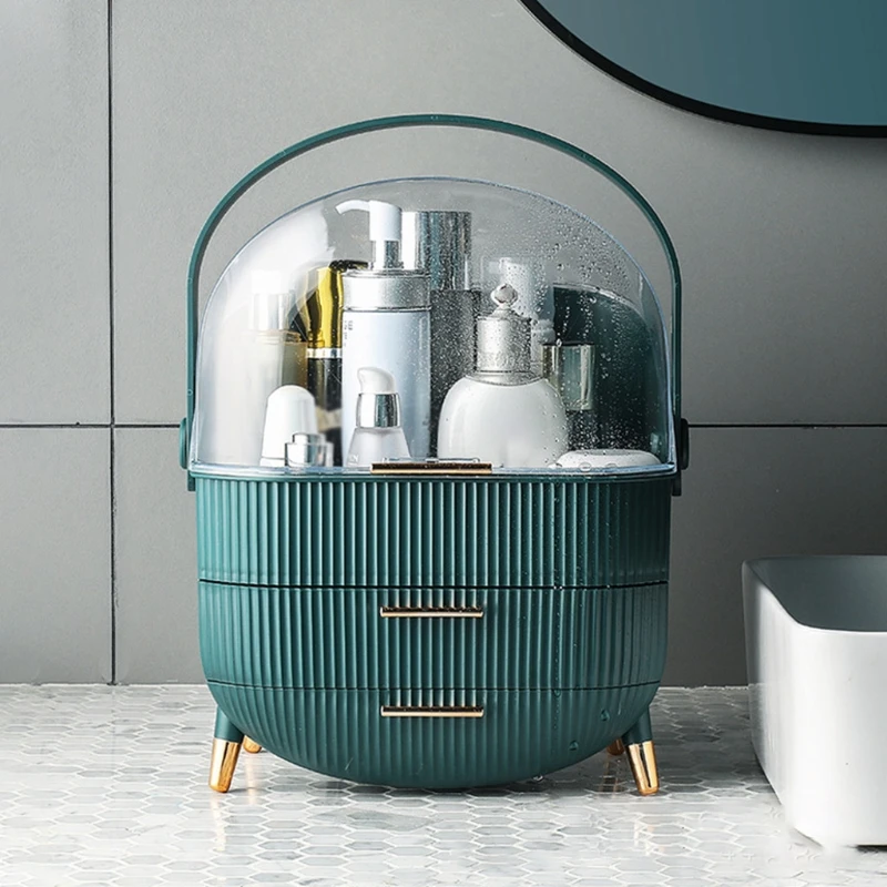 Органайзер для косметики коробка хранения держатель с пылезащитной крышкой