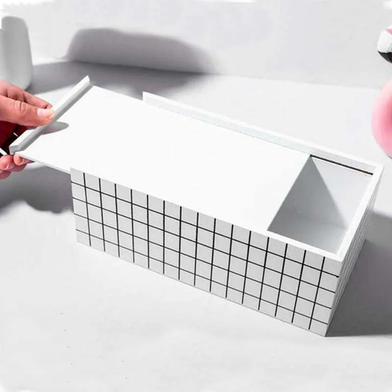 Деревянный футляр для салфеток Прямоугольная форма бумажный чехол полотенец