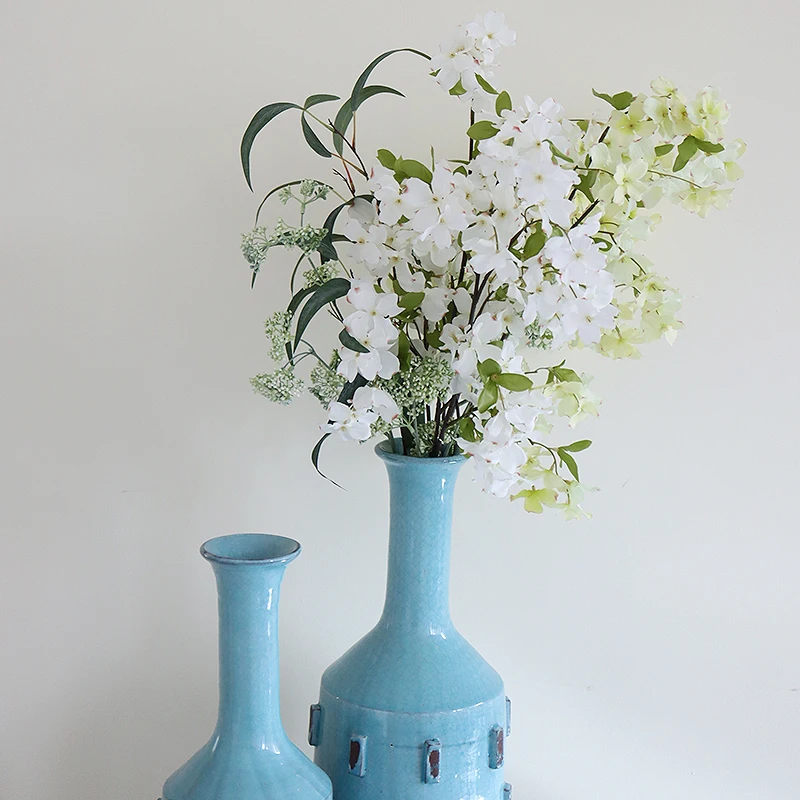 Искусственный медный цветок из дерева вишневый цвет подходящая длина от пола до