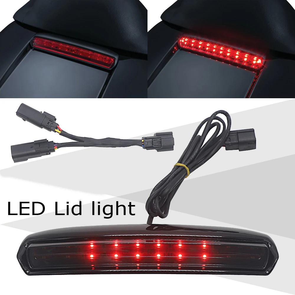 Светодиодная крышка для мотоцикла Tour-Pak светильник атласная Черная Electra Road Tri Glide