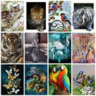 Набор для алмазной живописи Huacan, алмазная вышивка с животными, вышивка крестиком, кот, тигр, птица, мозаика, домашний декор, искусство бриллиантов