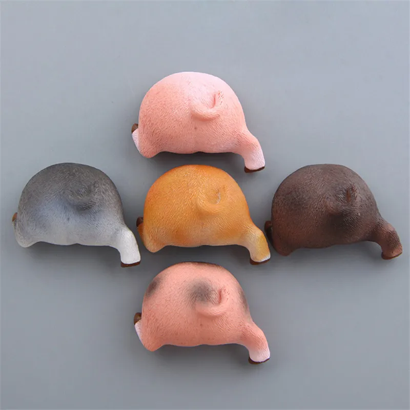 

3D Creative Simulation Pig Butt Keychain Refrigerator Paste Magnetic Paste Photo Magnetic Fridge Magnets Room Decoration Gift