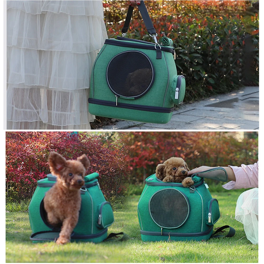 Переносная сумка для собак и кошек дышащая складываемая переноска животных