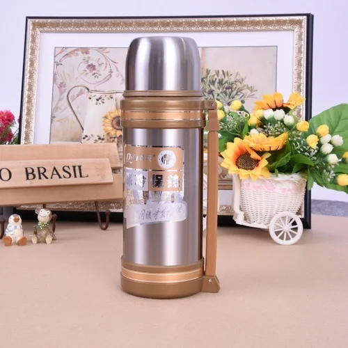 1.2L Gift giving 2л/высокая емкость термос из нержавеющей стали Модный повседневный, уличный, автомобильный Термокружка для воды портативная Вакуумная чашка с изоляцией - Цвет: 1.2L Gift giving