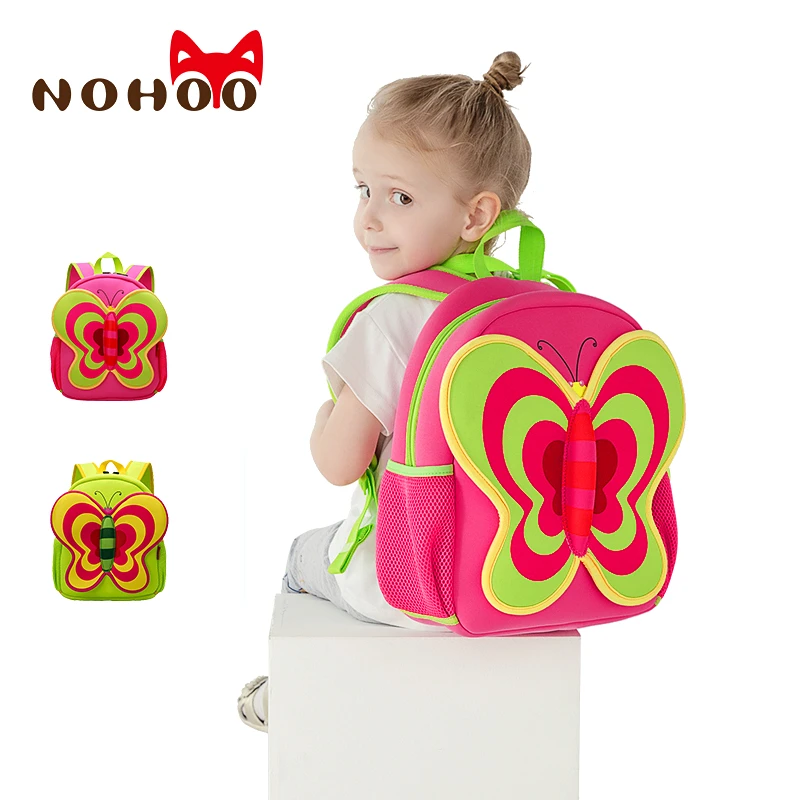 Рюкзак NOHOO школьная сумка для девочек 3D бабочка mochila детские школьные сумки