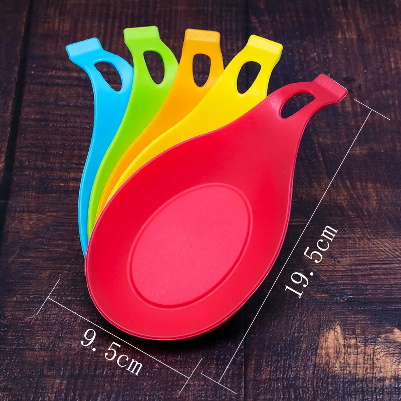 1pcs Silicone Heat Resistant Spoon Fork Mat Rest Utensil Spatula Holder Pad Tray Kitchen Cooking Tool Accessory 5z | Дом и сад
