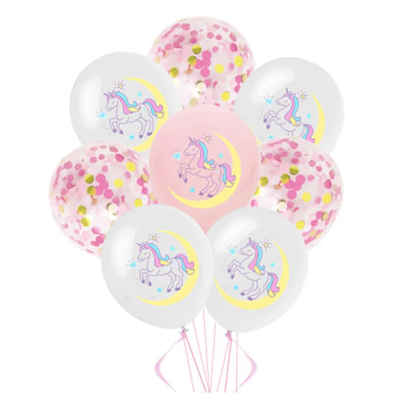 Unicorn Party Supplies Pink Rainbow Banner Plates Balloons Napkin Cupcake Wrapper Baby Shower Kids Birthday Decorations | Дом и сад