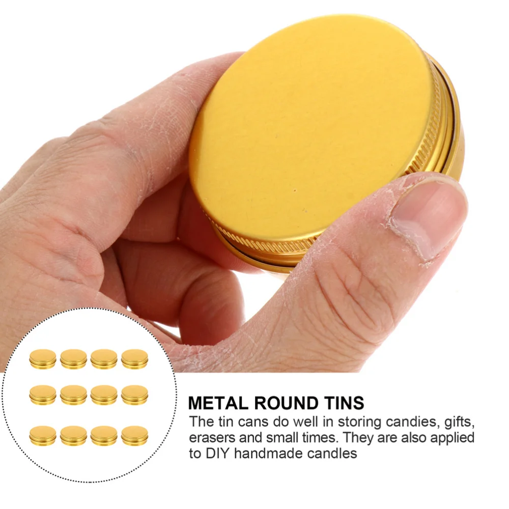 

12pcs Aluminium Screw-thread Cosmetics Boxes 30ML Cream Paste Storage Boxes
