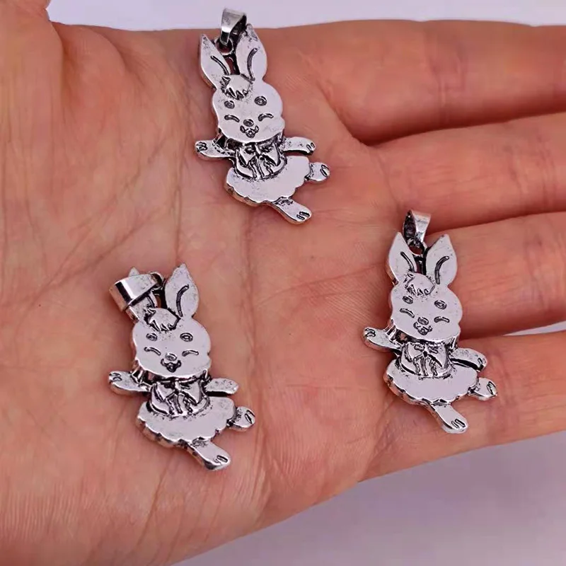 

hzew 5pcs new dancing rabbit pendant charm cute rabbit charms for women man Accessories