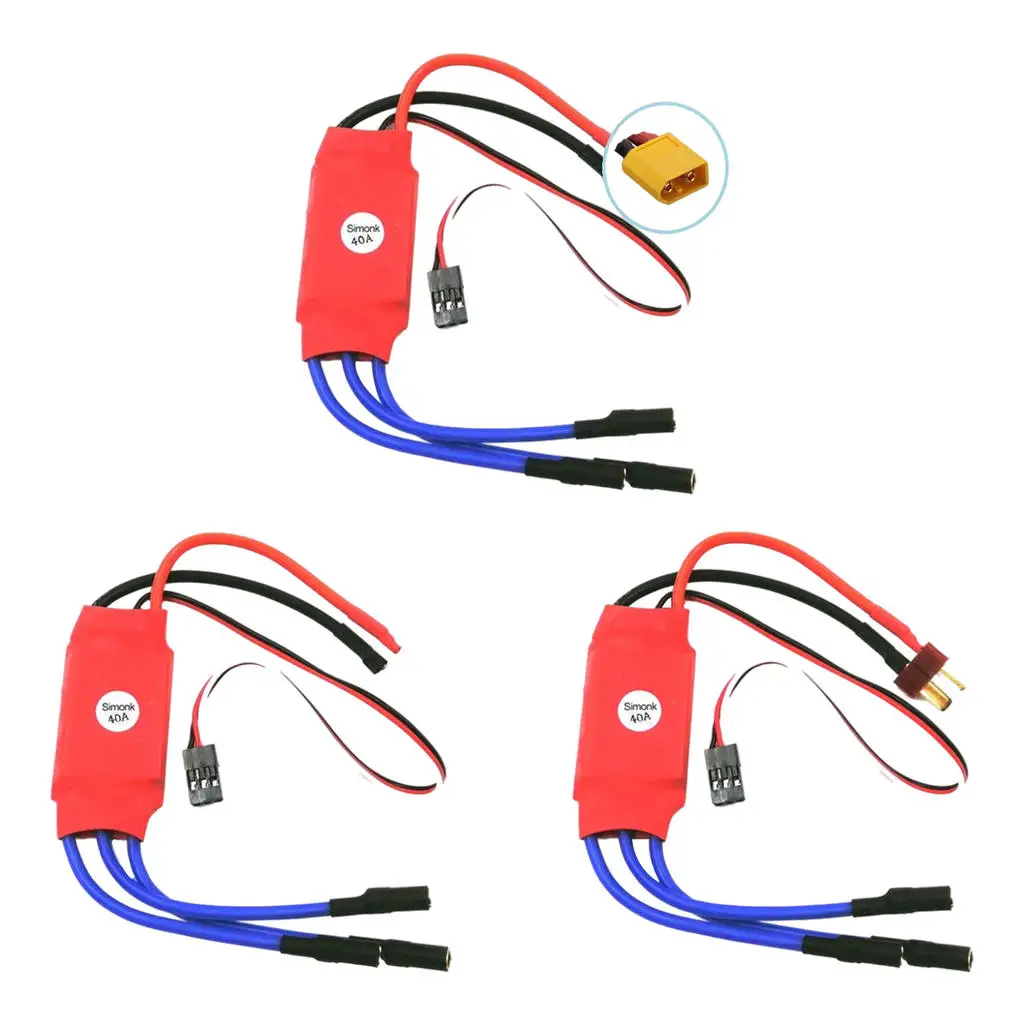 RC Brushless 40A ESC с 3 5 мм банановым штекером контроллер скорости поддержка 2-4S для