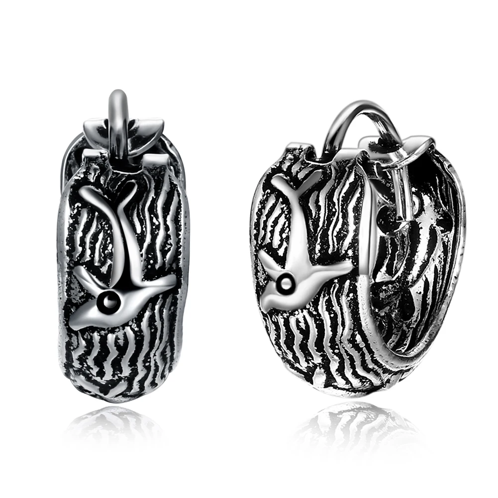 

Женские серьги-кольца из серебра 925 пробы с узором