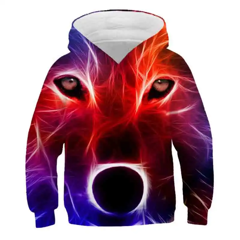 

3D printed Wolf boy hoodie coat spring fall coat children hoodie sweatshirt clothes children long sleeve pullover teenager top