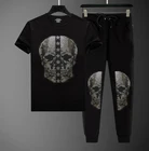 Костюм спортивный мужской с шортами и бриллиантами, повседневный комплект одежды, лето 2021