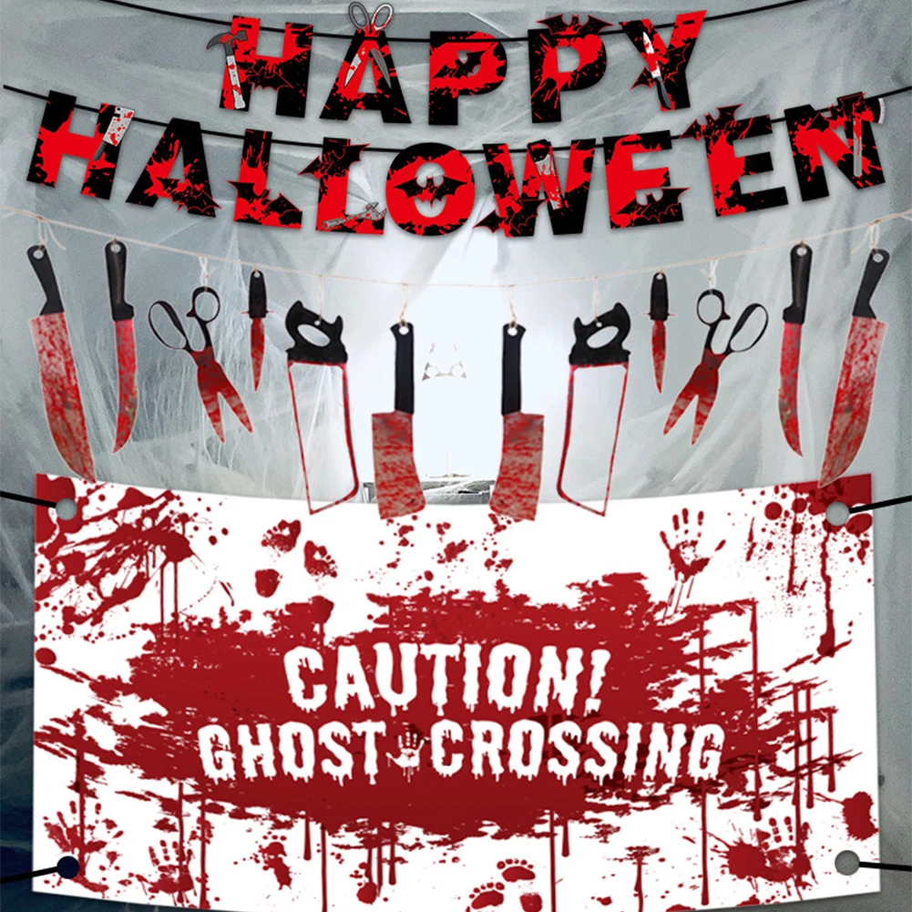 Баннер на Хэллоуин набор кровавой гирлянды тематические аксессуары для