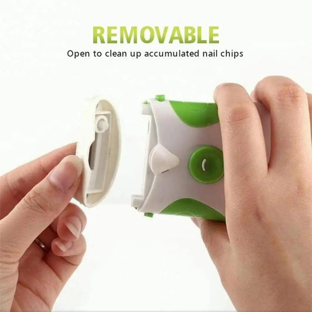 

Portable Mini Electric Nail Trimmer Dual-use Built-In Led Light Clipper Nail Polisher Nail Trimmer Safe Manicure Pedicure Tool