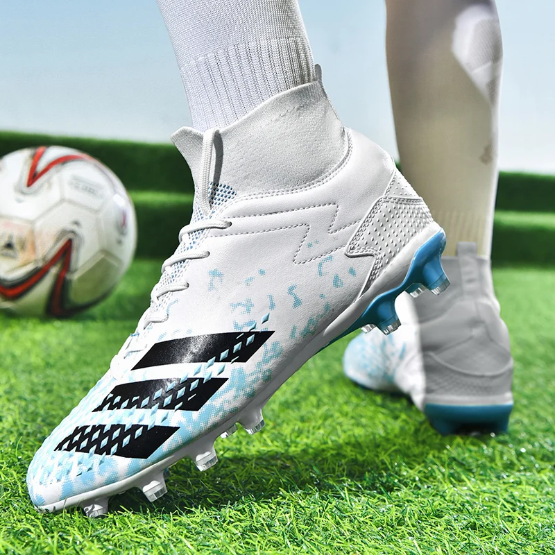 

Men Soccer Shoes Professional FG/TF Football Boots Breathable Non-slip Cleats Grass Field Training Sneakers Size 35-46