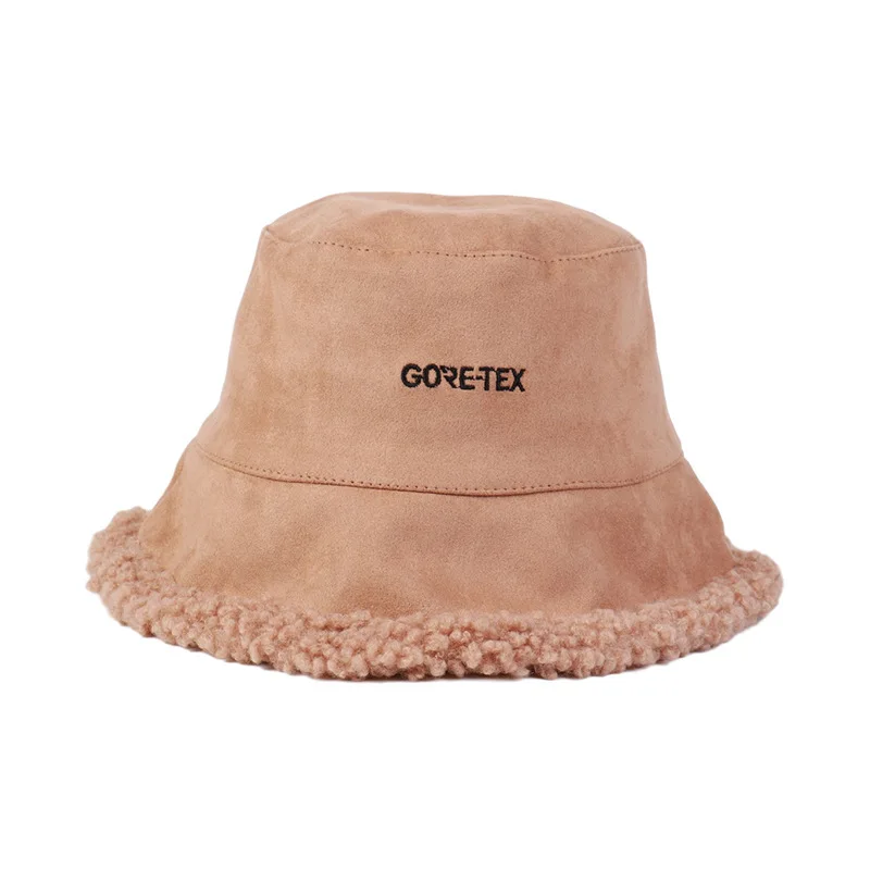 

wool letters embroidery fisherman hat color in the fall and winter to keep warm the face basin of small plush hat man