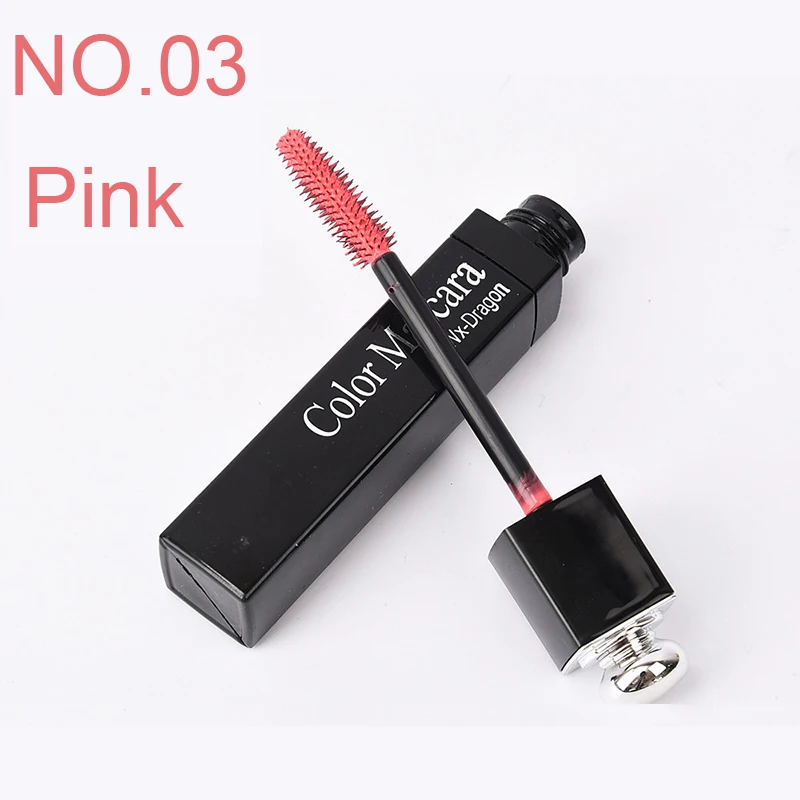 mascara-pink ICYCHEER цветная Водостойкая тушь для ресниц быстросохнущая завивка ресниц с эффектом нарощенных ресниц Синий Коричневый Красный Фиолетовый Черный Тушь для ресниц - Цвет: mascara-pink