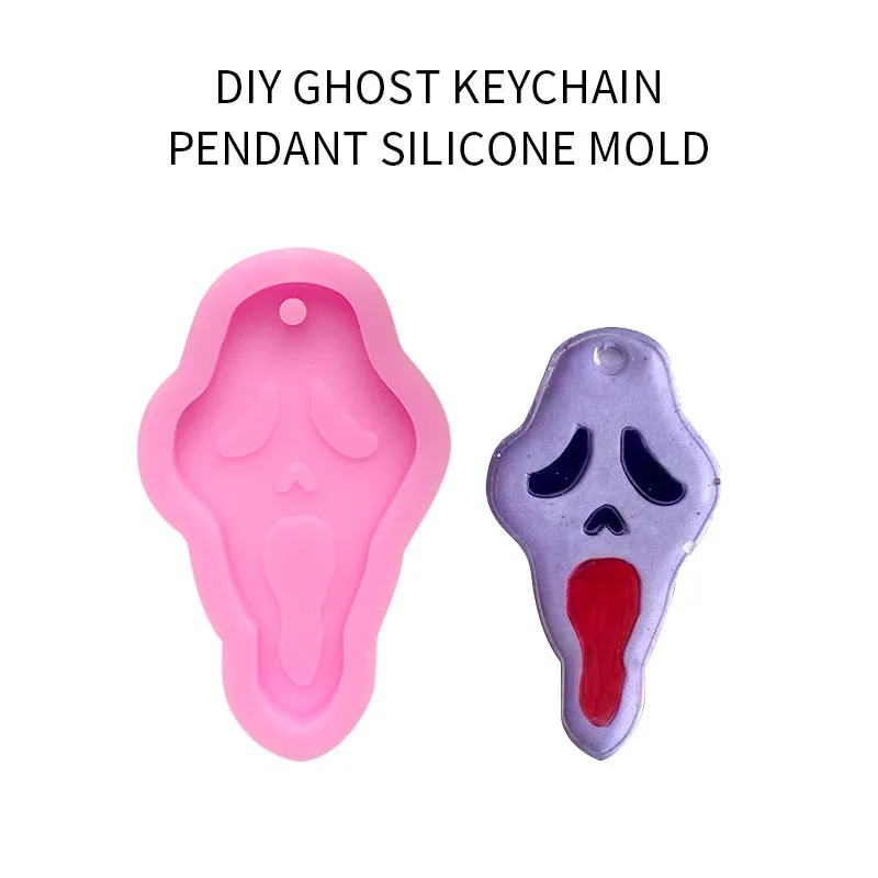 

Halloween Cookie Mold Broom Pumpkin Witch Silicone Molds Skull Ghost DIY Keychain Candle Mould Chocolate Decoration Baking Molds