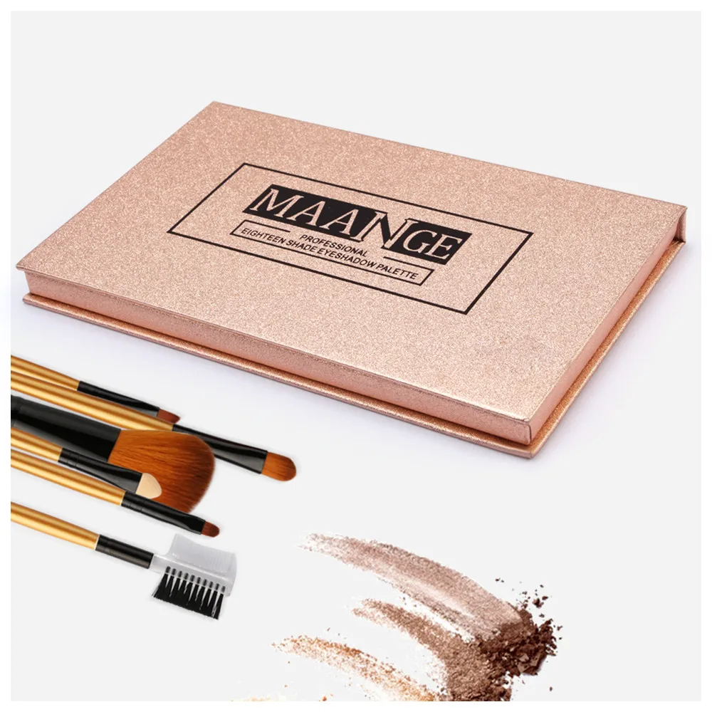 

HAICAR Eye shadow 18 Color beauty glazed Makeup Concealer Palette Professional EyeShadow and 6Pcs Makeup Brush glitter eyeshadow