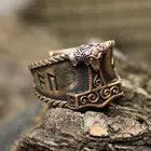 Викинг удачи Руна Мьёльнир кольцо из нержавеющей стали 316L Молот Тора нордические кольца мужские амулеты ювелирные изделия