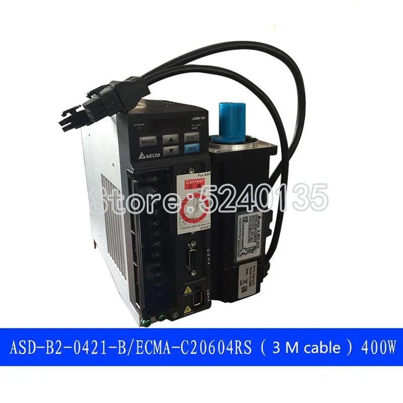 

ECMA-C20604RS+ASD-B2-0421-B DELTA 400w 3000rpm 1.27N.m ASDA-B2 60mm AC servo motor driver kit with 3m Cable