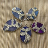 1pcs crystal agate necklace pendant irregular colorful pendant jewelry making handmade diy jewelry bracelet gift decoration