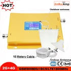 Полный комплект, двухдиапазонный усилитель мобильного сигнала 9001800 МГц, сотовый усилитель gsm dcs повторитель сигнала для сотового телефона