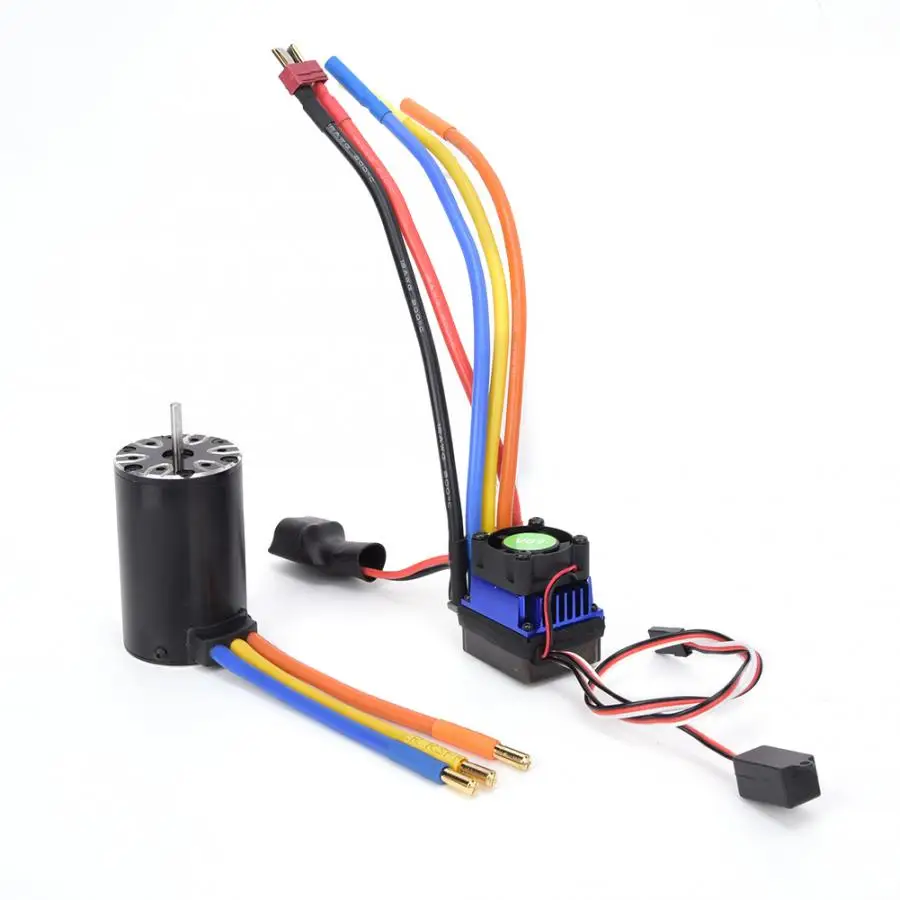 Бесщеточный двигатель 3 5 T 2600KV + 60A ESC speed Contorller Set 4 pole 12 slot RC бесщеточный для