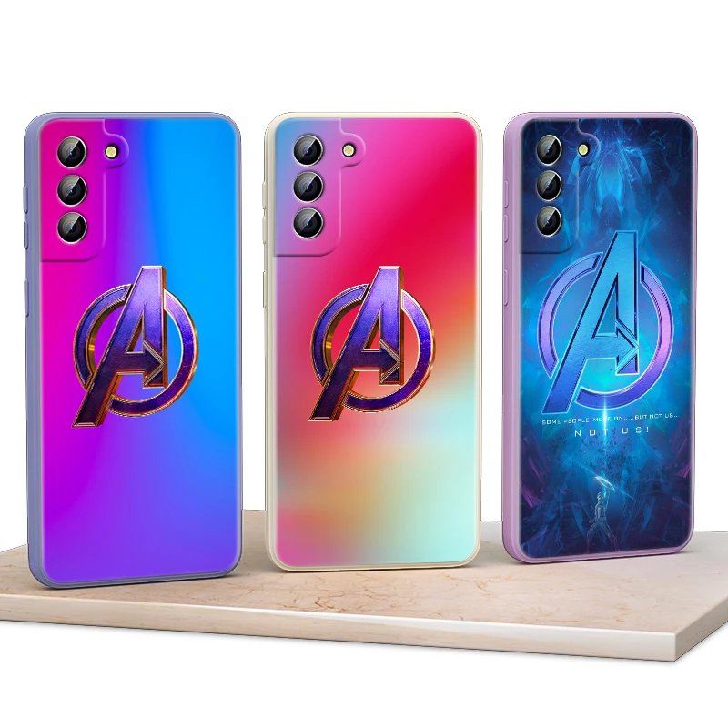 

Avengers Logo Marvel For Samsung Galaxy S21 S20 FE S10 Note20 Note10 Ultra Plus Lite Pro 5G Liquid Soft Phone Case