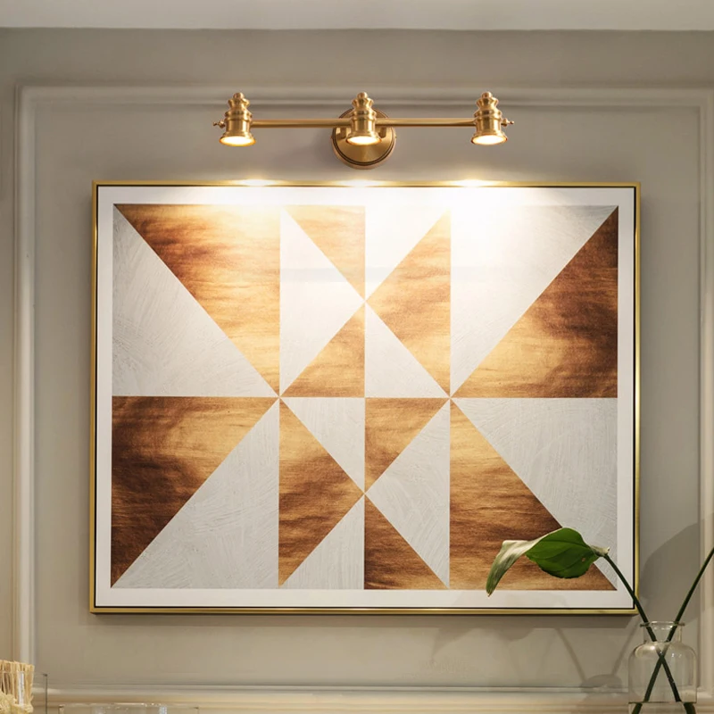 Современная настенная лампа FKL для ванной комнаты зеркала медная