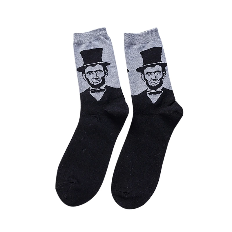 Повседневные мужские Носки с рисунком дышащие хлопковые чулки аксессуары для