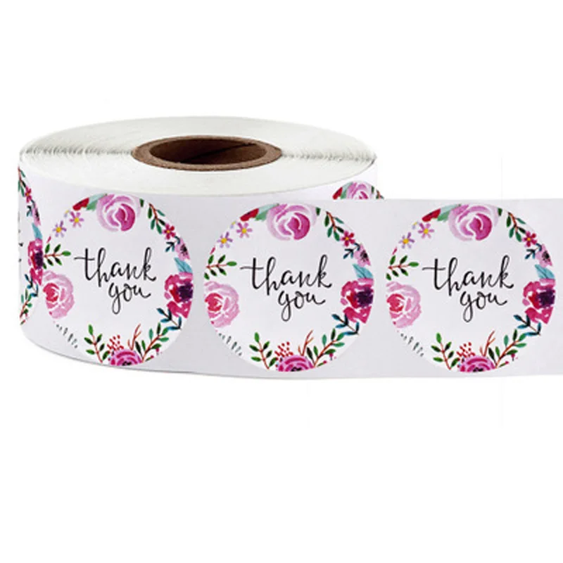 

500PCS 25mm Thank You Stickers Seal Labels Scrapbook Handmade Sticker Wedding Party Christmas Gift Bag Decorations WD0077
