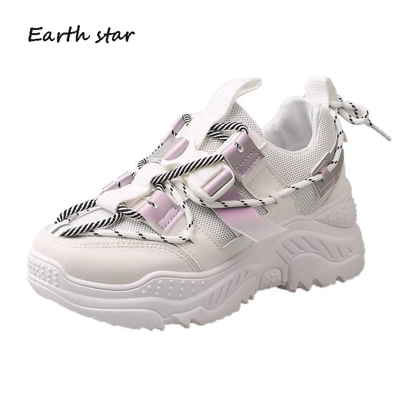 2020 Белая обувь Женские повседневные кроссовки в стиле пэчворк Модная брендовая