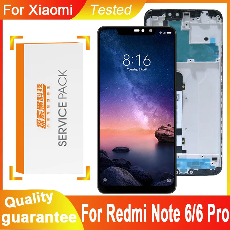 100% тестирование 6 26 &quotдля Xiaomi Redmi примечание ЖК-дисплей сенсорный экран