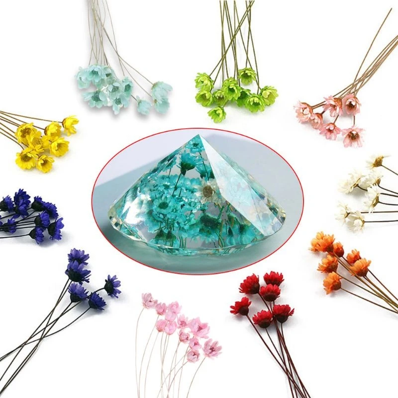 12 штук упак. кристальная эпоксидная форма УФ-клей мини Дейзи сушеный цветок