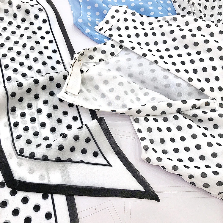 Шифоновые платья в горошек новинка весны-лета 2020 высококачественные элегантные