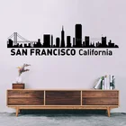 Виниловая наклейка на стену с изображением города, Сан-Франциско, Калифорния, городской силуэт, дизайн интерьера, декор для гостиной, LL907