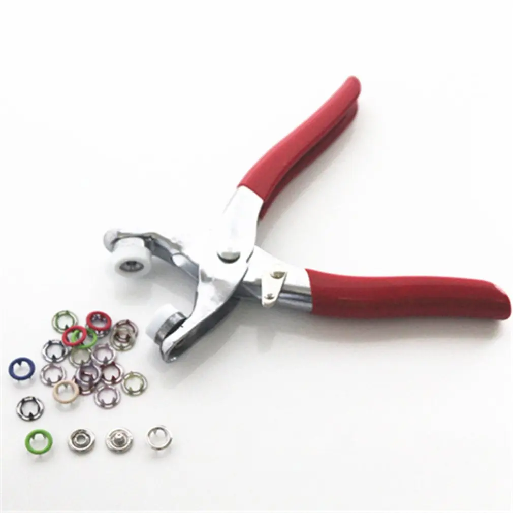 100 шт. металлический штырь кнопки застежки Детские ползунки пряжки + 1 плоскогубцы